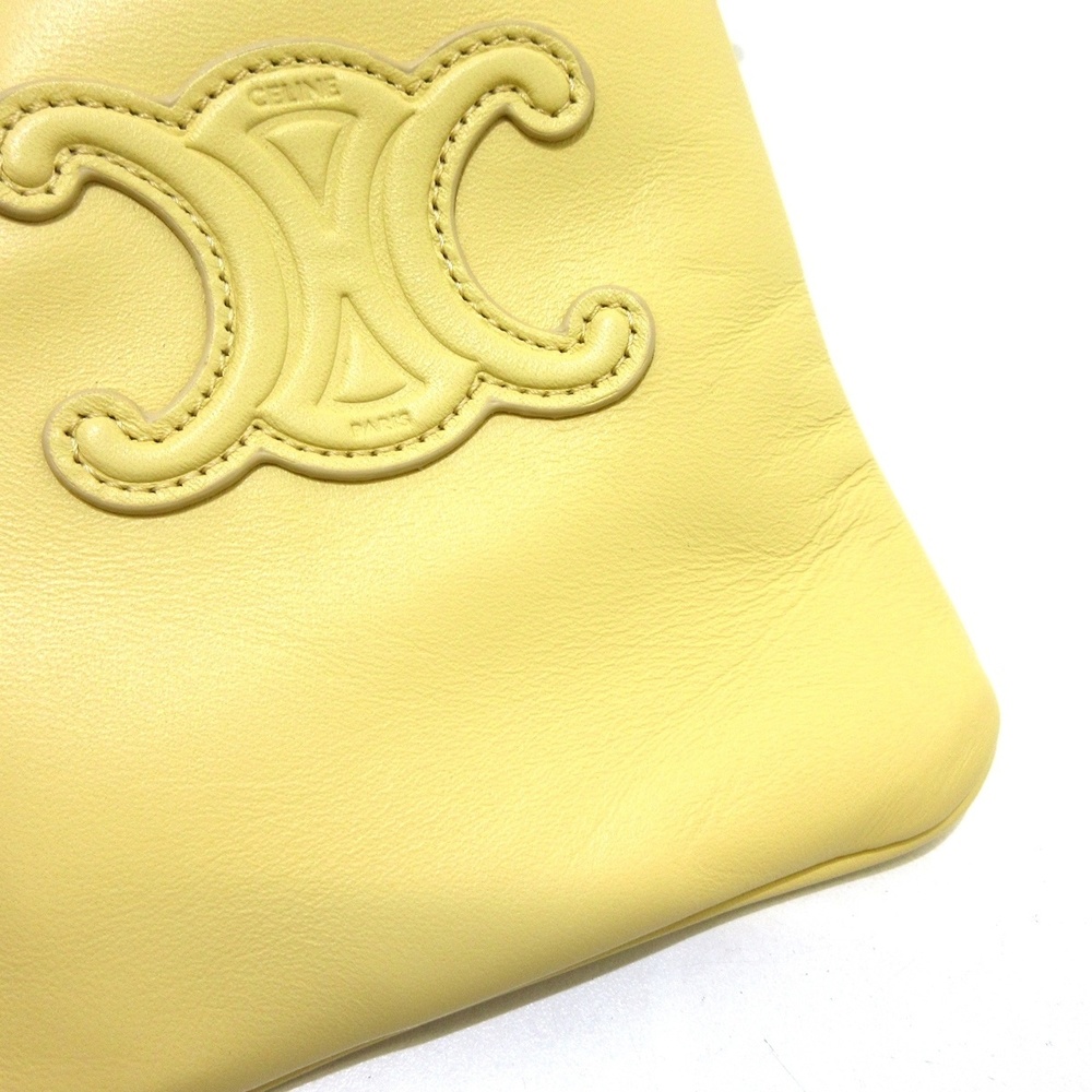 Celine Drawstring Mobile Pouch Triomphe Lambskin … - image 6